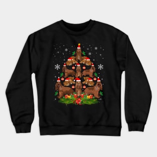 English Springer Spaniel Christmas Tree Xmas Light Gift Ugy Crewneck Sweatshirt